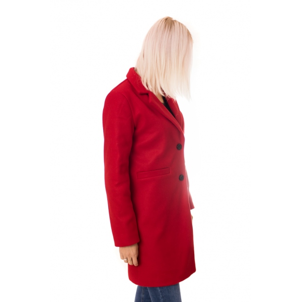 Wiosenny klasyczny płaszcz, czerwony 1