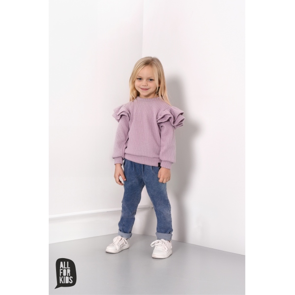 Sweter dziewczęcy All for Kids, fioletowy 1