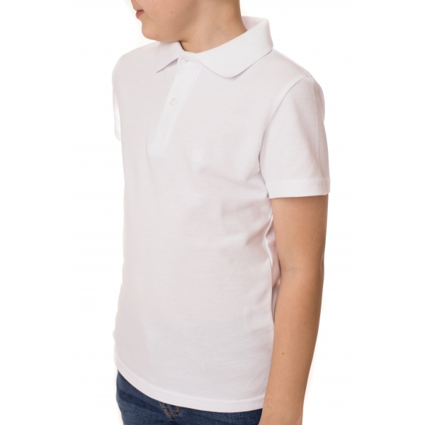 Koszulka polo chłopięca, biała 1