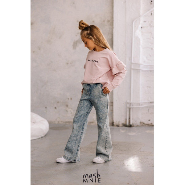 Spodnie dzwony jeans MASH MNIE, szare 1