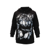 Bluza Rozpinana Horry Glow Wilk, Czarna bluza z wilkiem 1