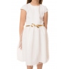 Elegancka sukienka z tiulem, biała 1