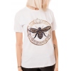 T-shirt damski z pszczołą, biały 1